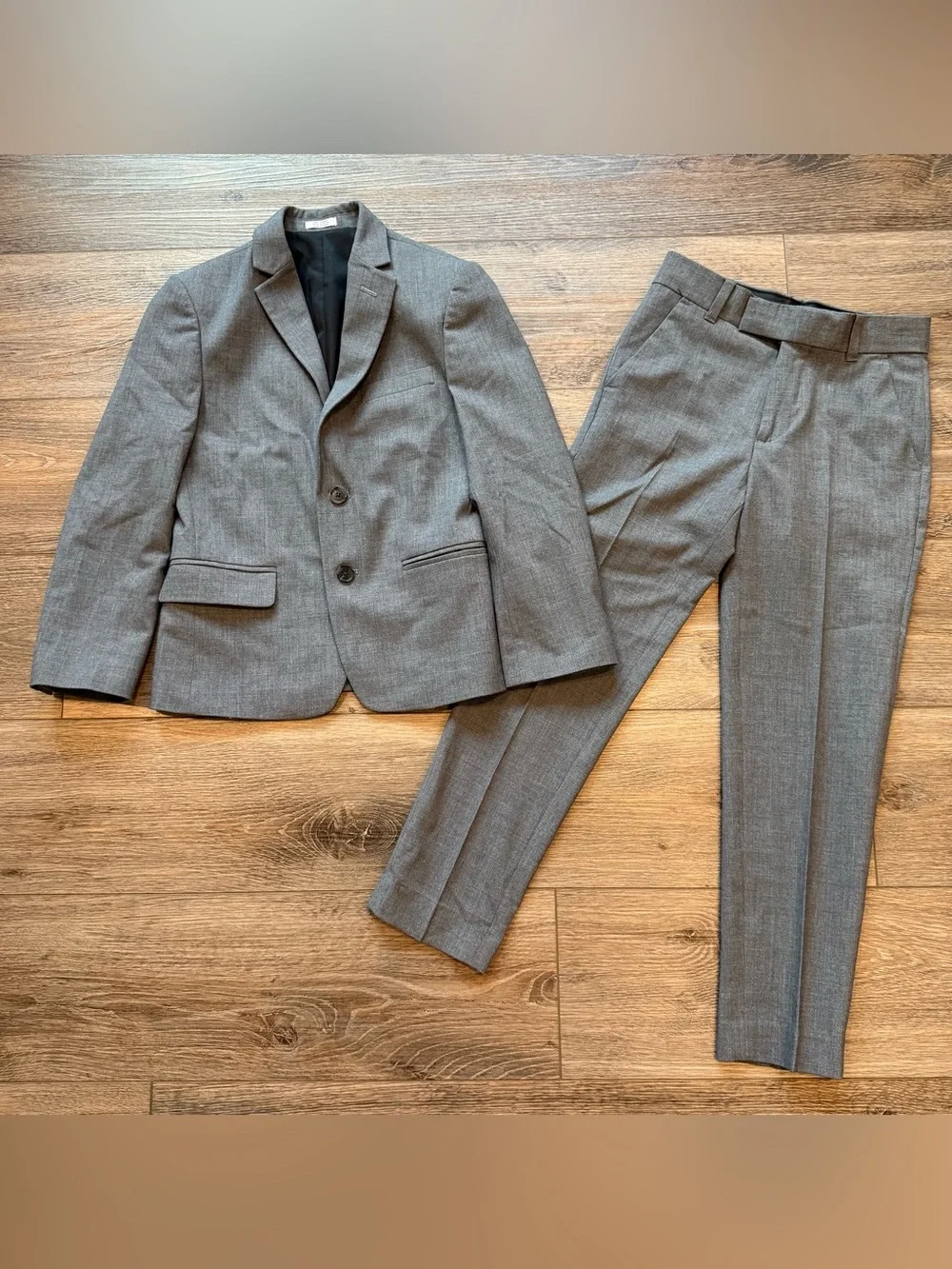 Calvin Klein Boy’s Gray Two-Piece Suit Set